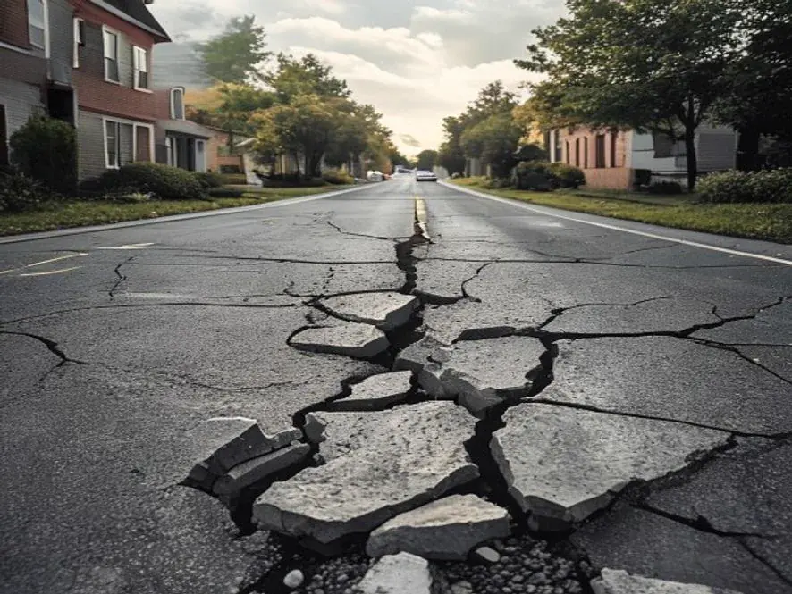 asphalt driveway corner damage fix