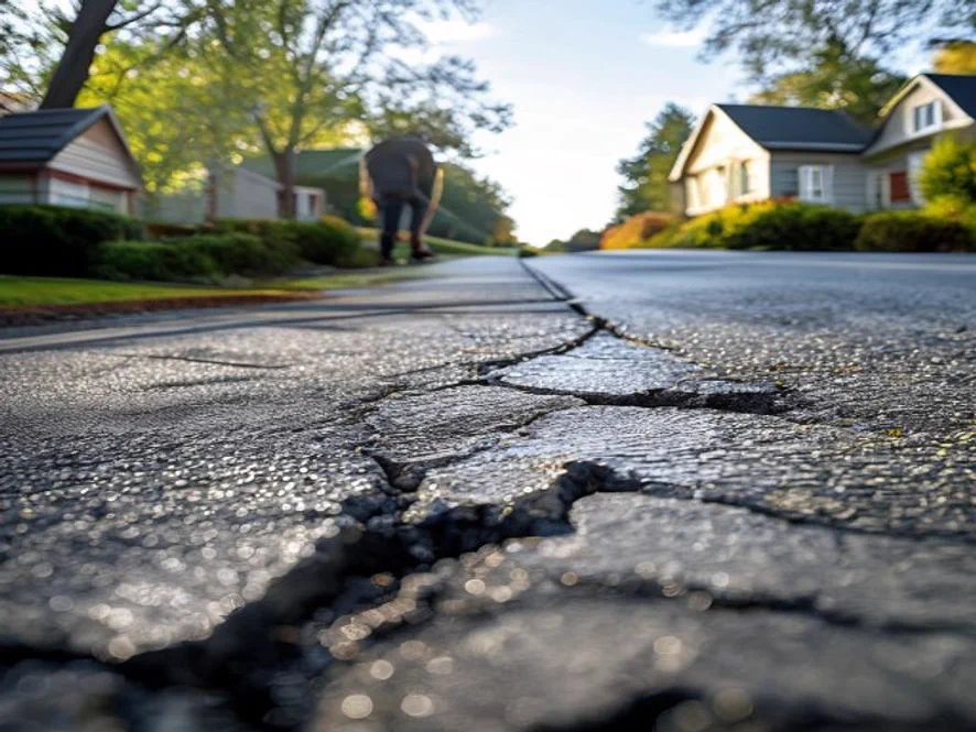 how to seal cracks asphalt driveway